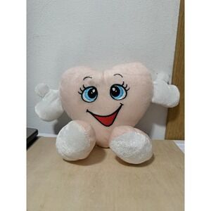 Hugfun Pink Heart Vintage Cute Plush Stuffed Animal 9in